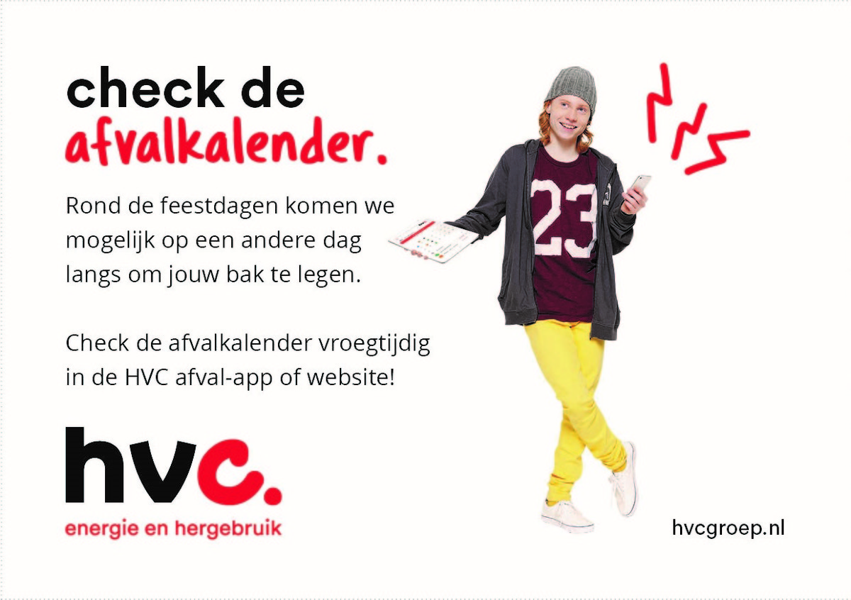 Plaatje van HVC met tekst 'check de afvalkalender'